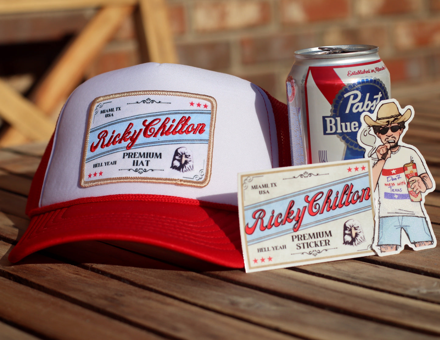 RICKY CHILTON HAT + STICKERS + CD FULL BUNDLE