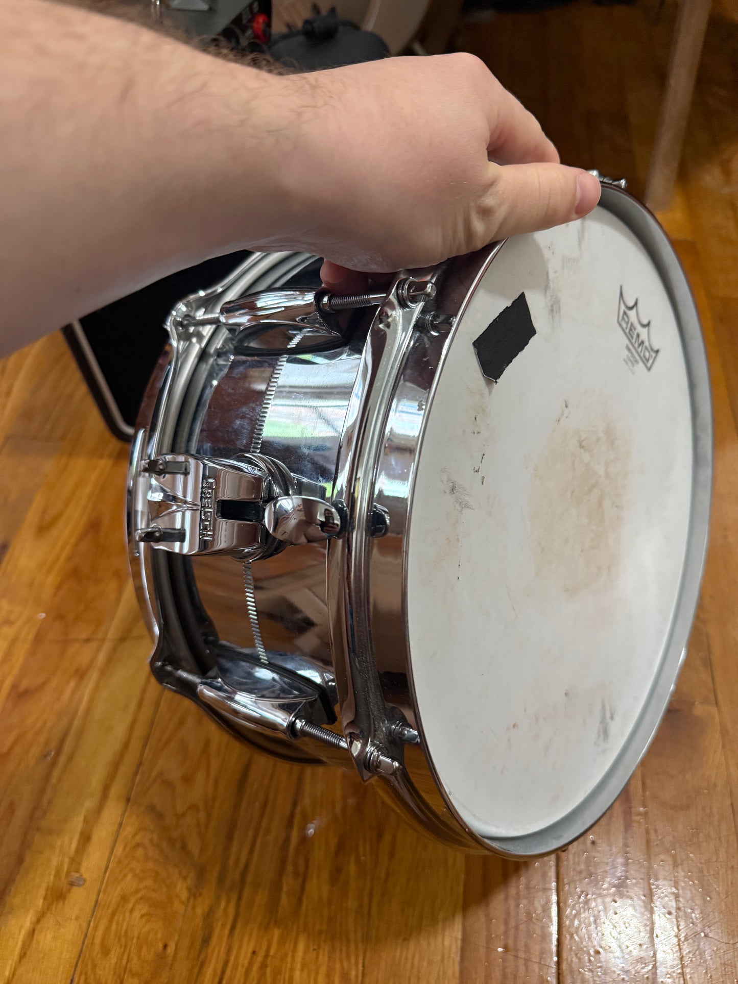 [STUDIO SALE] Gretsch GB4162S Chrome Over Steel Snare Drum 12x6