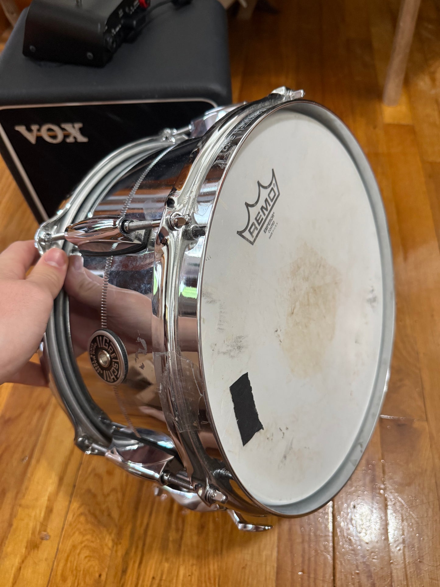 [STUDIO SALE] Gretsch GB4162S Chrome Over Steel Snare Drum 12x6